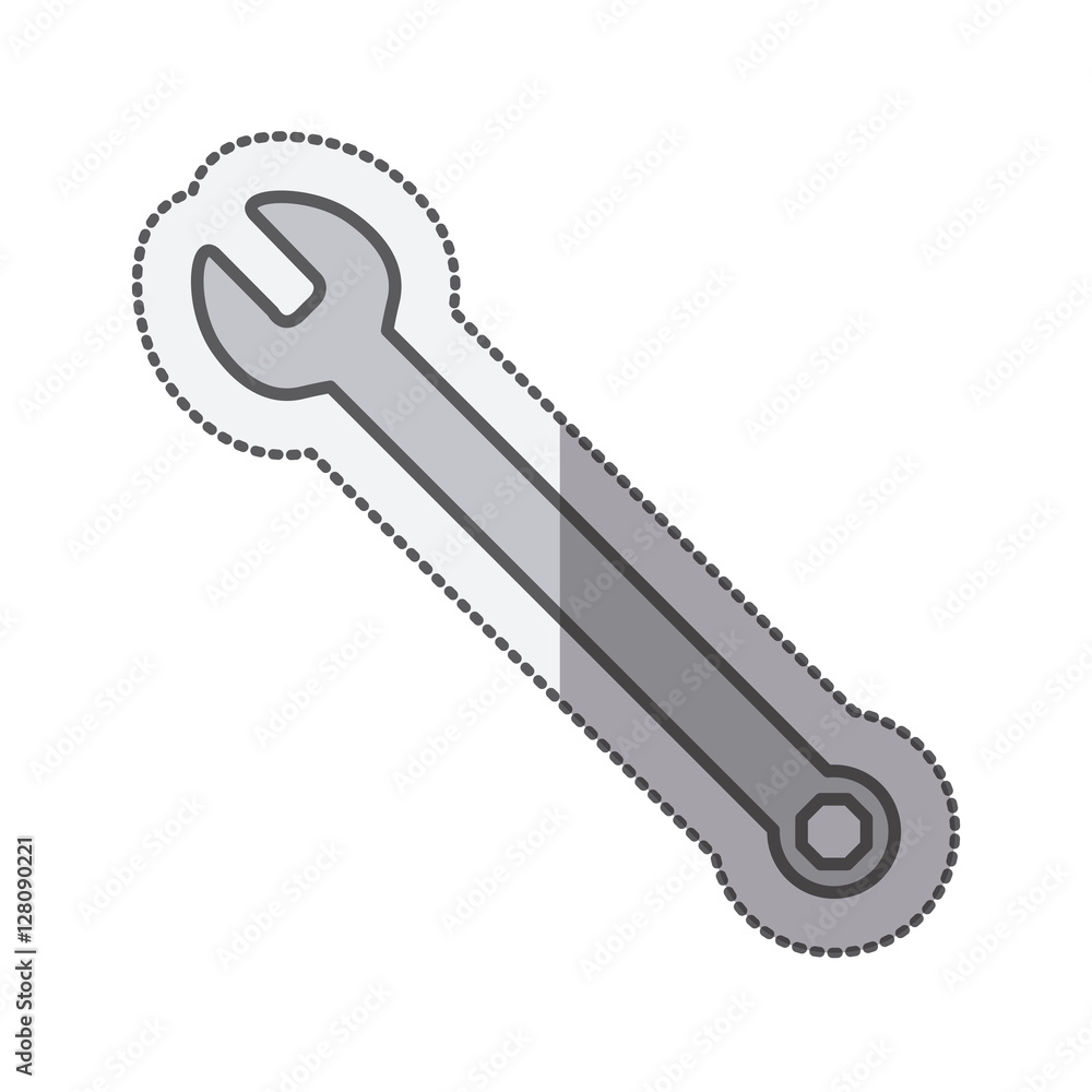 Wrench tool icon. Instrument repair and construction theme. Isolated design. Vector illustration Wrench tool icon. Instrument repair and construction theme. Isolated design. Vector illustration