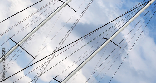 Freedom concept - website banner of sailing ship mast 