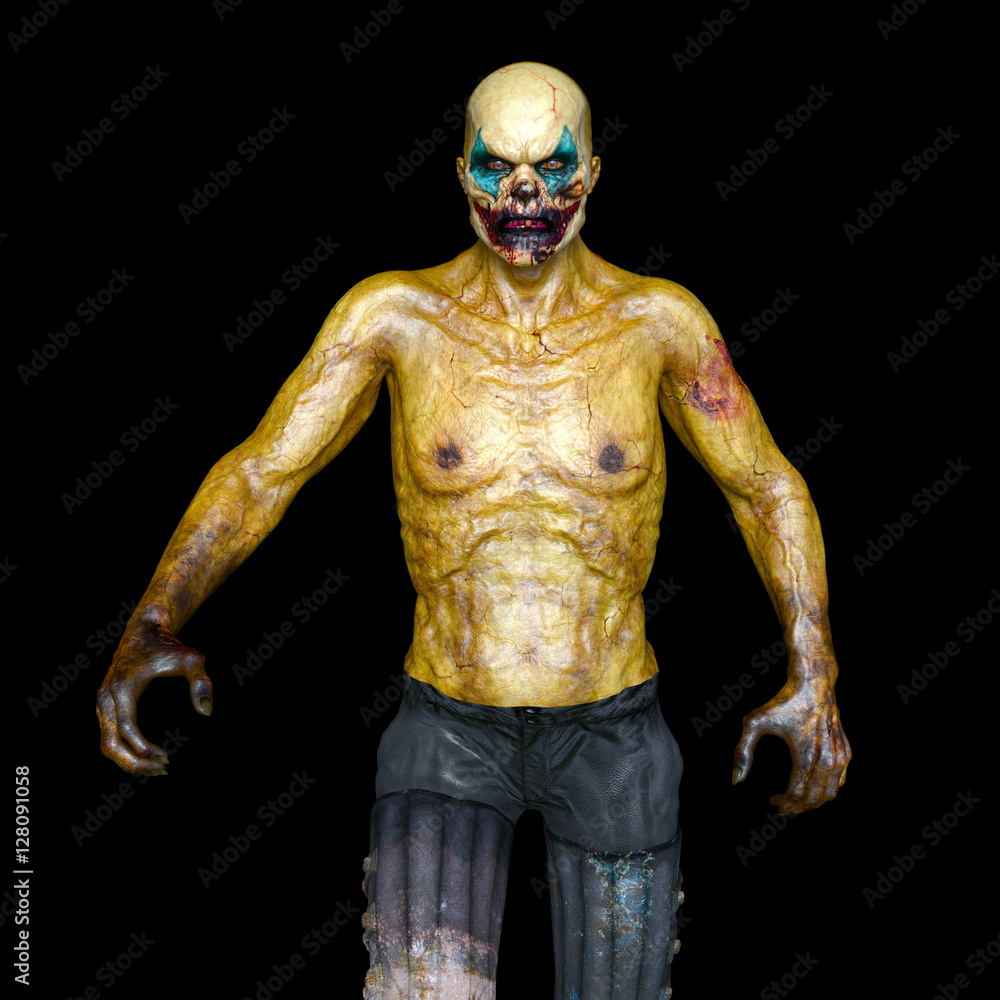 ピエロメイクアップの男性