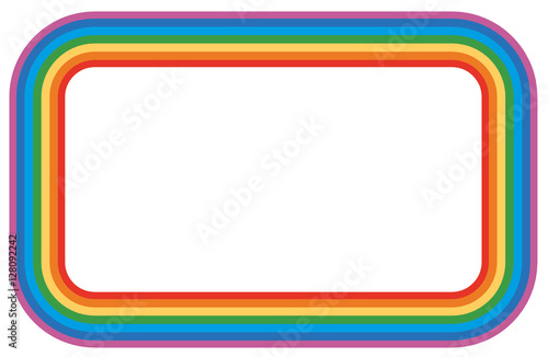 Frame design with rainbow
