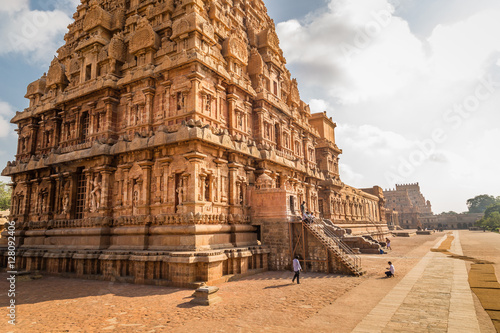 Ancient Hindu temple, Brihadeeswarar Temple, RajaRajeswara, Rajarajeswaram, Tamil Nadu, India photo