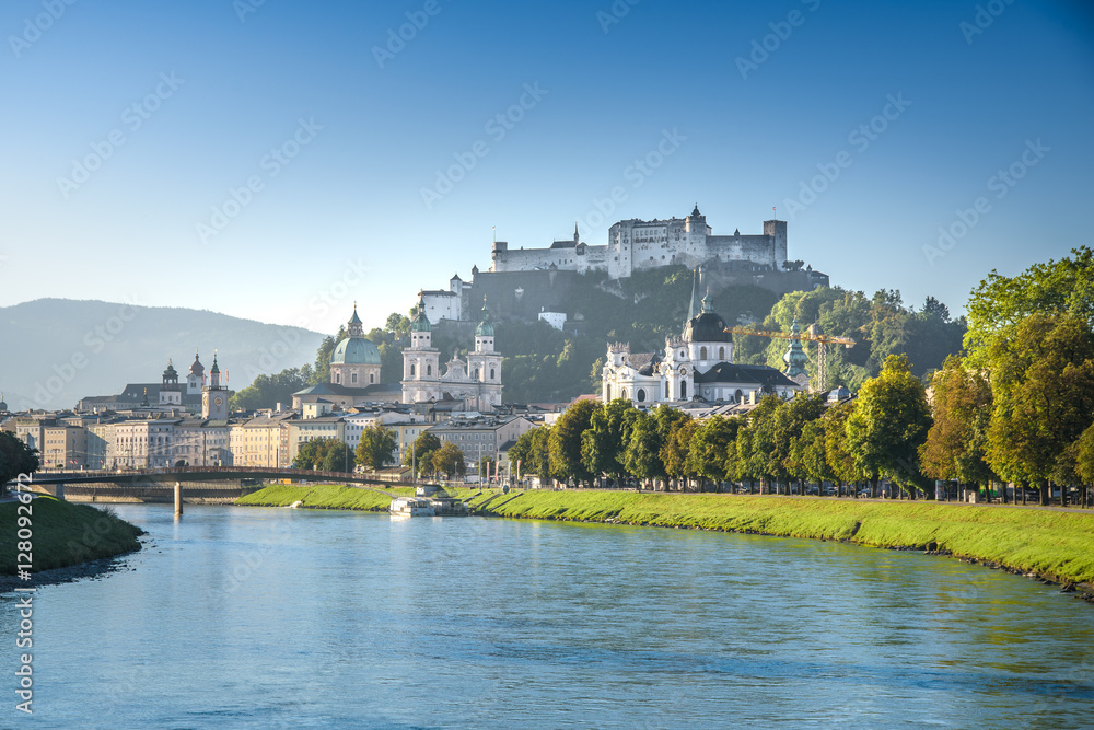 Clasic view of city Salzburg, Austria