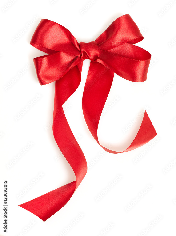 Red bow isolated on white background Red bow isolated on white background