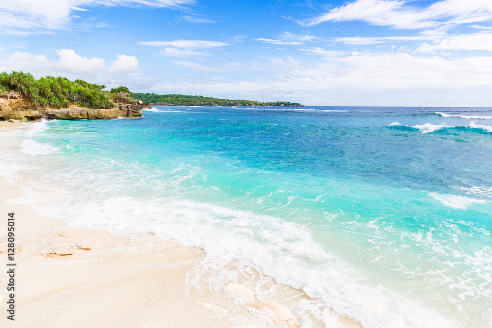 Tropical beach and ocean in Bali