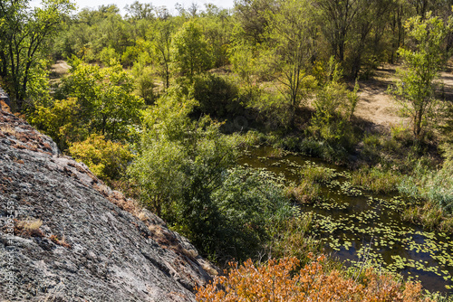 wide quarry and river photo