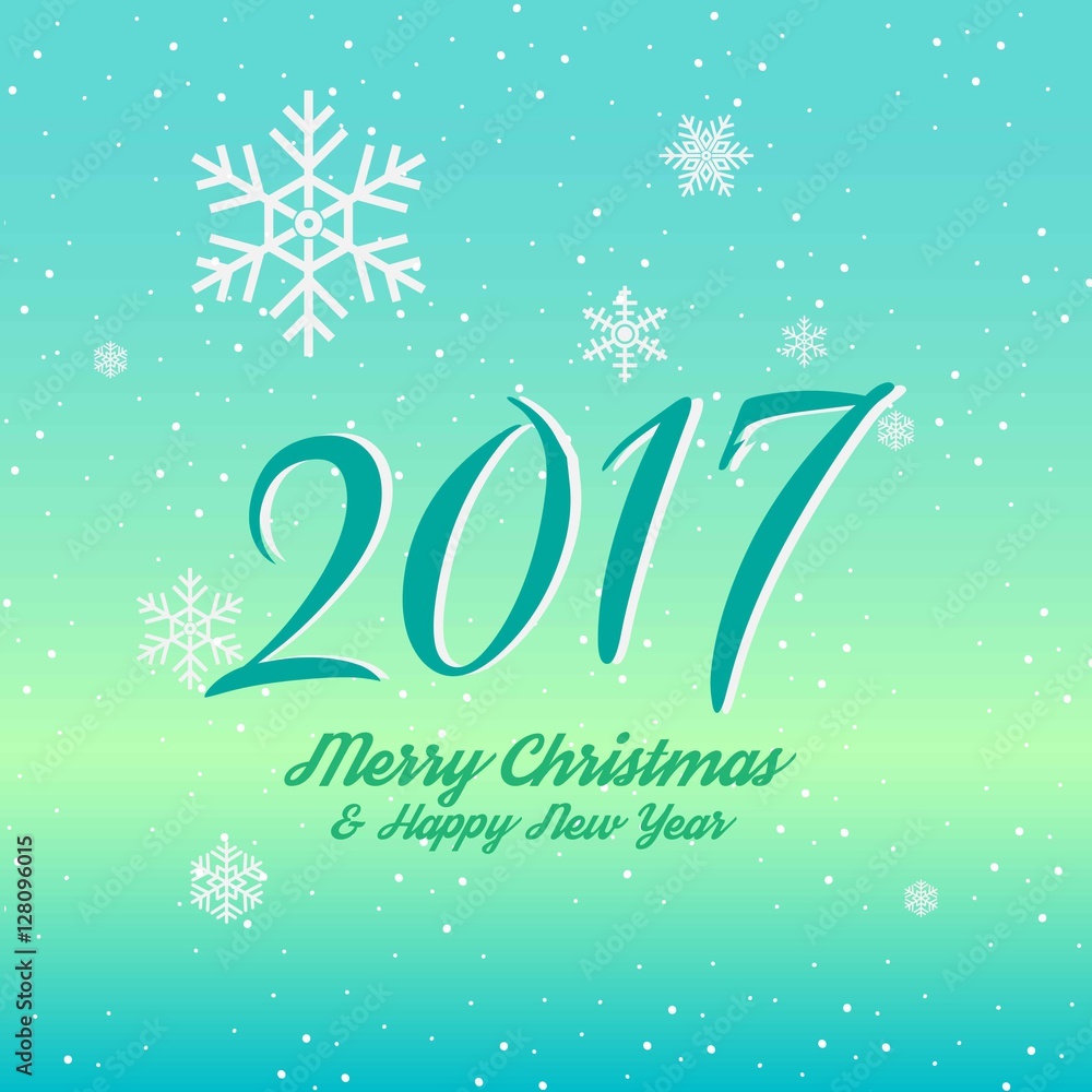 Merry Christmas and Happy New Year Vector Graphics