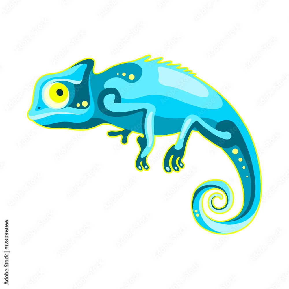 Vecteur Stock blue chameleon | Adobe Stock