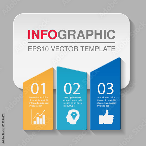 Vector infographic template, three options.
