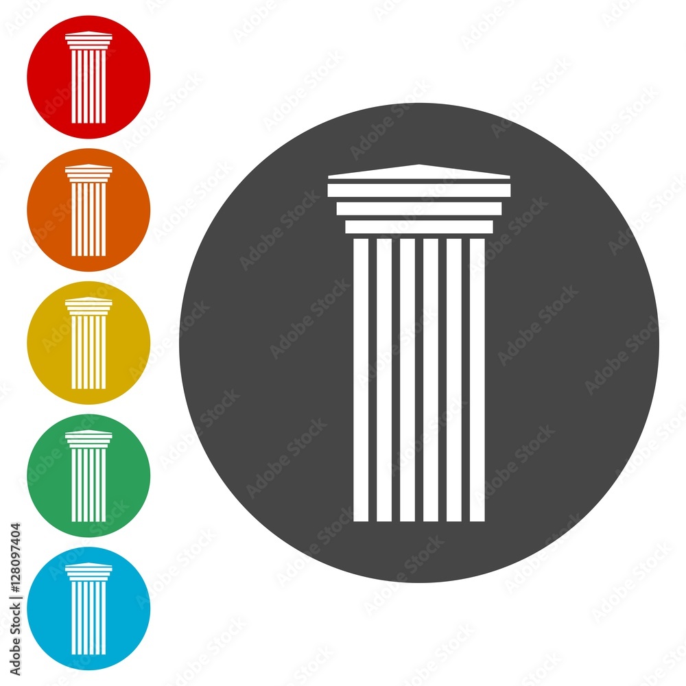 Vector Column icon set Vector Column icon set