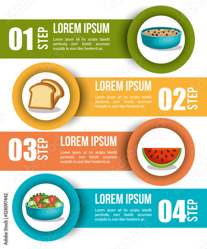nutrition food infographic icons vector illustration eps 10