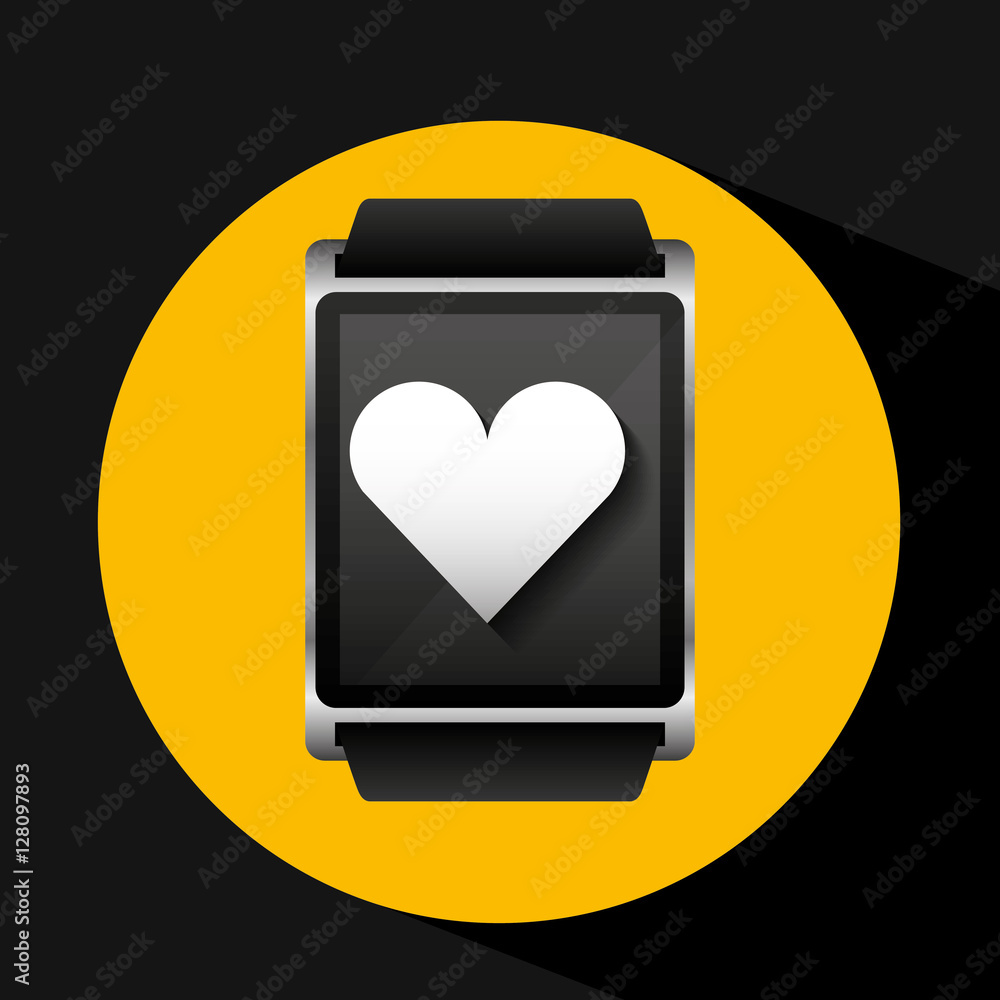 smart watch concept love heart social media vector illustration eps 10 smart watch concept love heart social media vector illustration eps 10