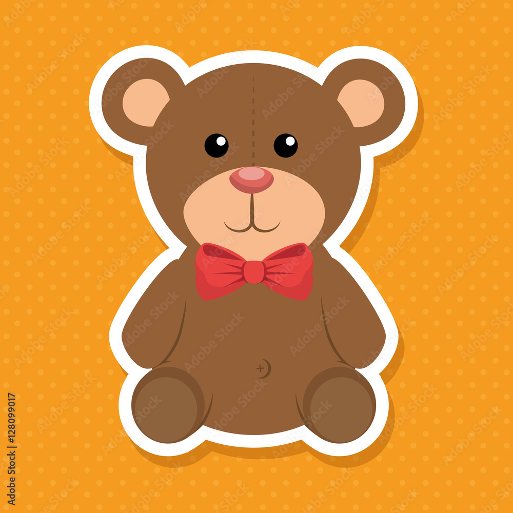 cute bear baby icon vector illustration design