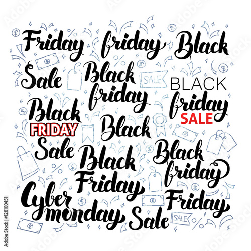 Black Friday Lettering with Doodles