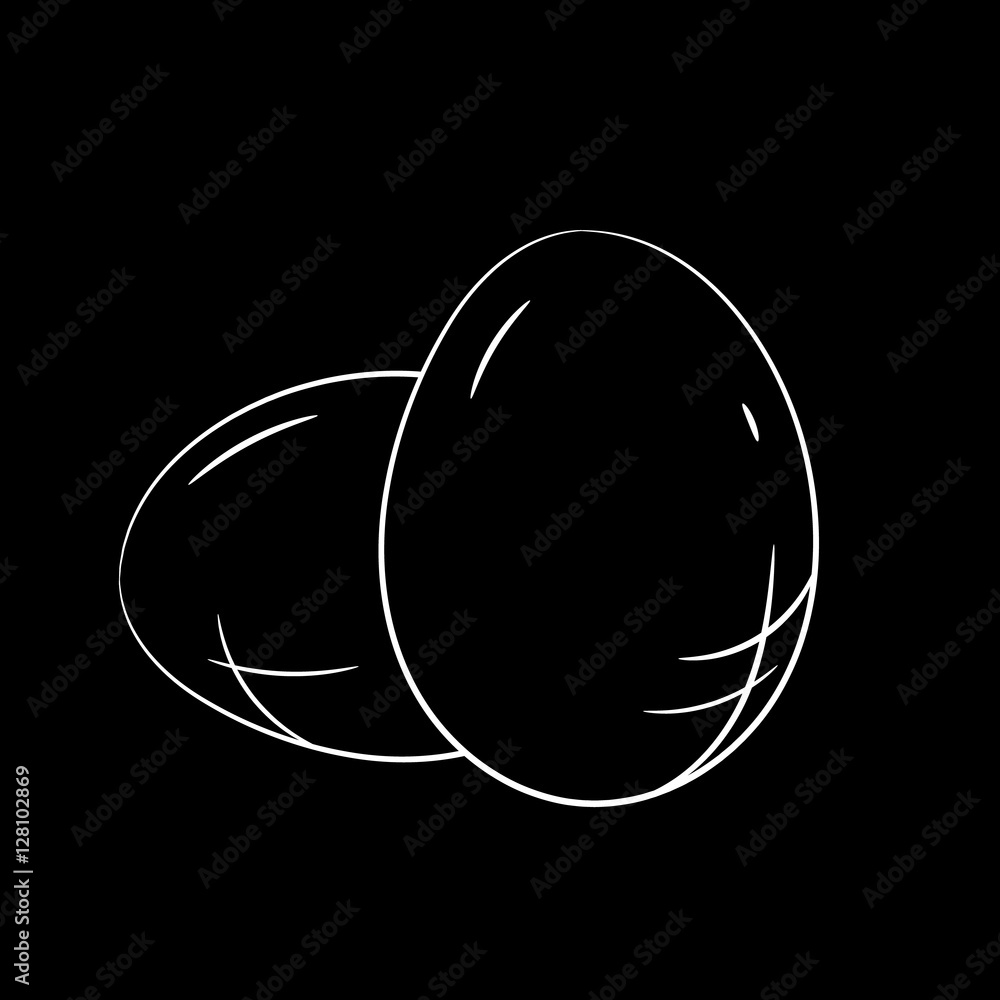 Hand drawn eggs sketch. Vector illustration Stock Vector | Adobe Stock