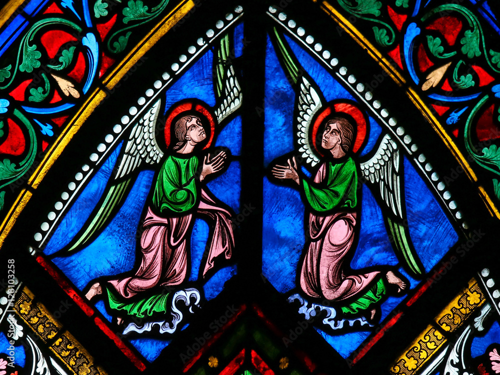 Stained Glass - Angels with Wings