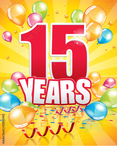 15 years birthday card