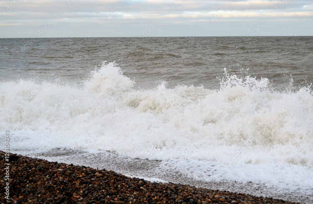 waves seaside norfolk coastline waves seaside norfolk coastline