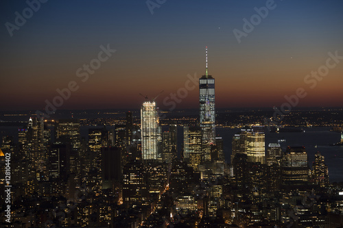 United states of america, new york city, cityscape at night © karrastock