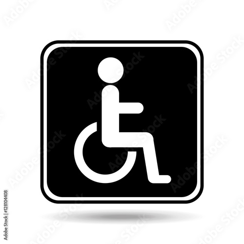 disabled handicap sign graphic vector illustration eps 10