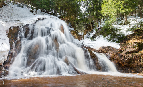 flowing waterfall in winter (Wentworth falls Nova Scotia)