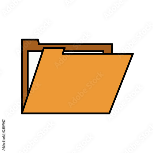 File icon. Folder document data archive and storage theme. Isolated design. Vector illustration