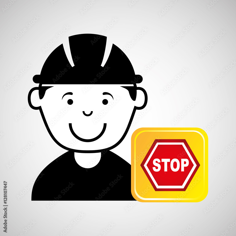 construction worker sign stop graphic vector illustration eps 10 construction worker sign stop graphic vector illustration eps 10