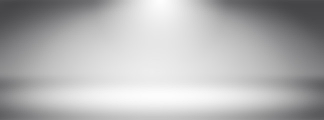 Simple white wide screen gradients light Blurred Background,Easy to make beauty pretty copy spaces as contemporary backdrop design