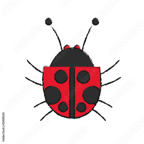 Bug icon. Insect pest bed infestation and parasite theme. Isolated design. Vector illustration