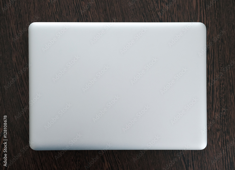 laptop in closed top view laptop in closed top view