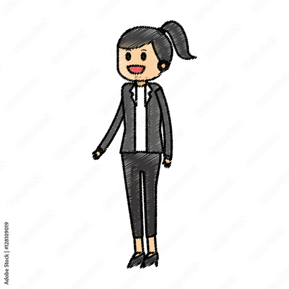 Businesswoman icon. Business businesspeople and businessperson theme. Isolated design. Vector illustration Businesswoman icon. Business businesspeople and businessperson theme. Isolated design. Vector illustration