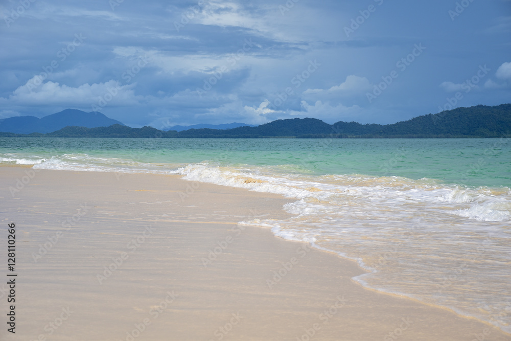 the beach on beautiful day at the island