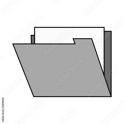 File icon. Folder document data archive and storage theme. Isolated design. Vector illustration