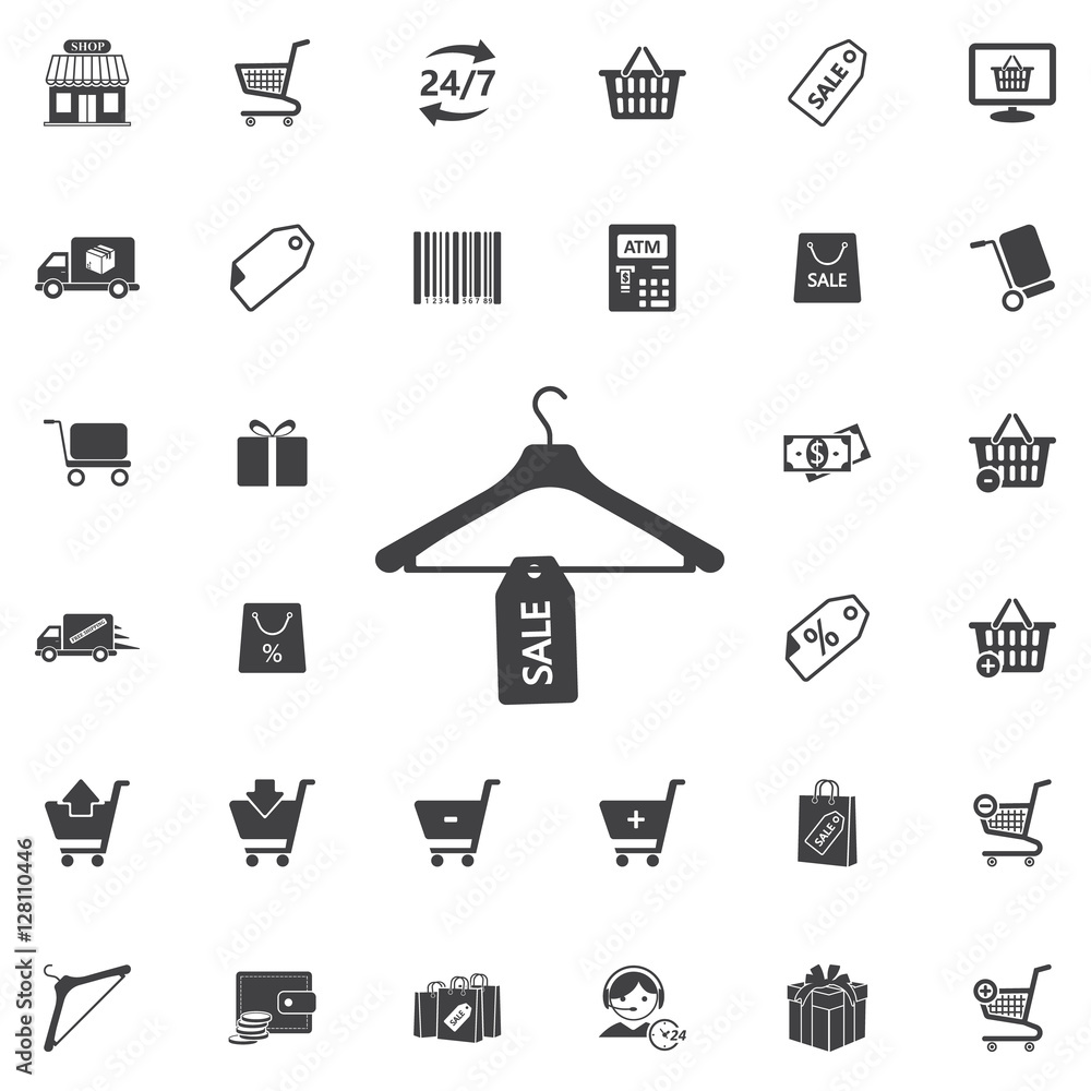 Obraz premium Hanger vector icon on the white background