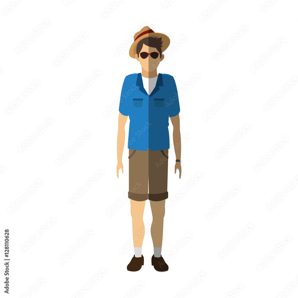 Tourist icon. Travel trip vacation and tourism theme. Isolated design. Vector illustration Tourist icon. Travel trip vacation and tourism theme. Isolated design. Vector illustration