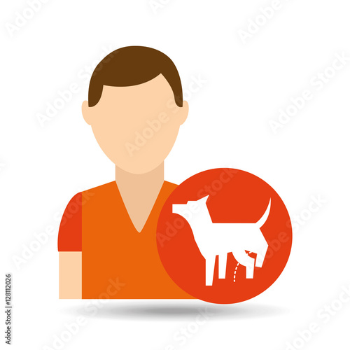 character pet training dog peeing vector illustration eps 10
