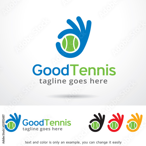 Good Tennis Logo Template Design Vector 