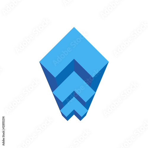 Geometric staircase architectural Bureau logo. Abstract logo for