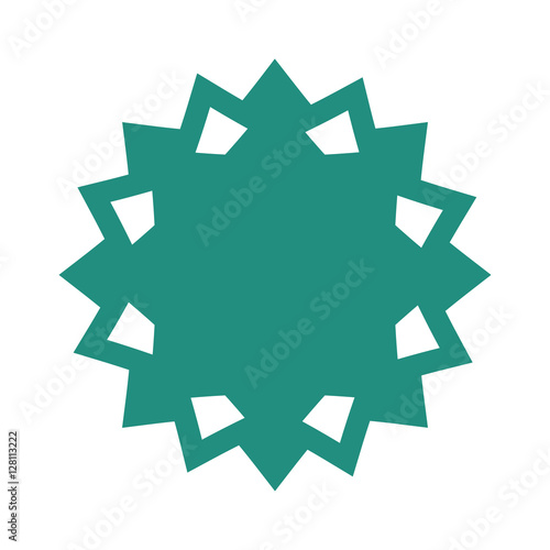 Halal Islamic template symbol. East ornament for emblem. Muslim