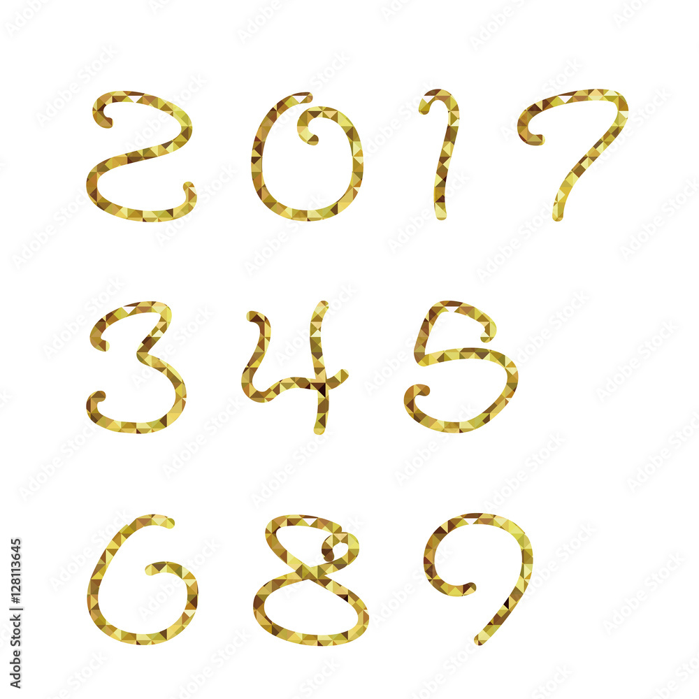 2017 new year number design 2017 new year number design