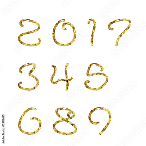 2017 new year number design