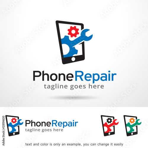 Phone Repair Logo Template Design Vector