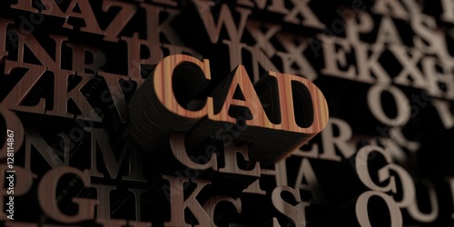 Cad - Wooden 3D rendered letters/message.  Can be used for an online banner ad or a print postcard. © Chris Titze Imaging