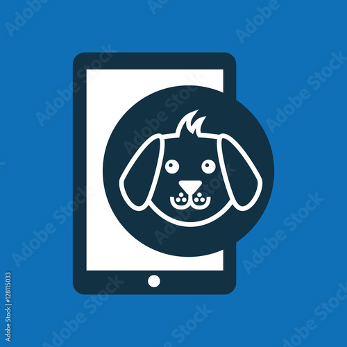 online pet shop and face doggy vector illustration eps 10