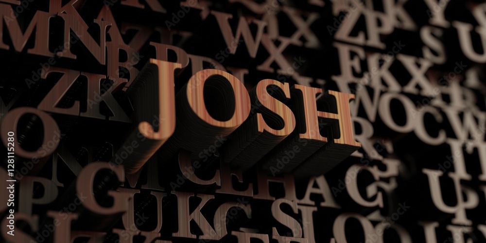 Josh - Wooden 3D rendered letters/message.  Can be used for an online banner ad or a print postcard.