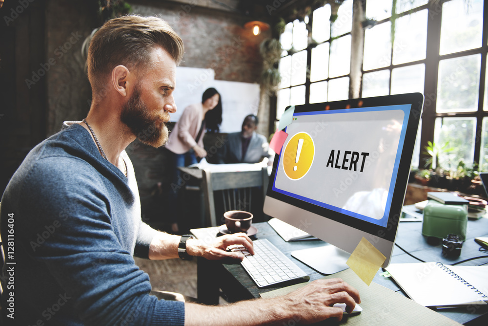 Alert Notification Exclamation Point Graphic Concept Alert Notification Exclamation Point Graphic Concept
