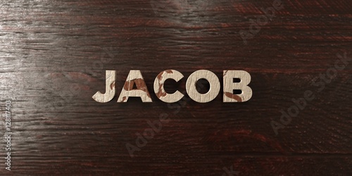 Photos Jacob - grungy wooden headline on Maple  - 3D rendered royalty free stock image