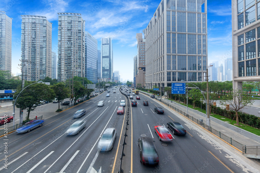 Shanghai urban roads, traffic