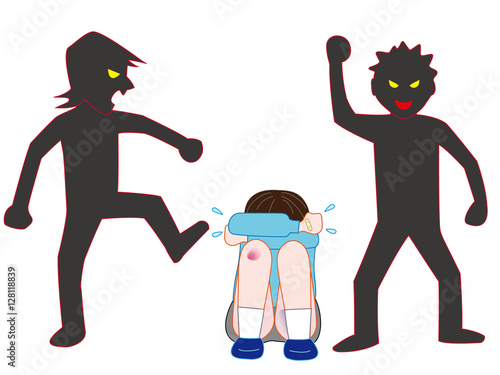いじめで泣く男の子