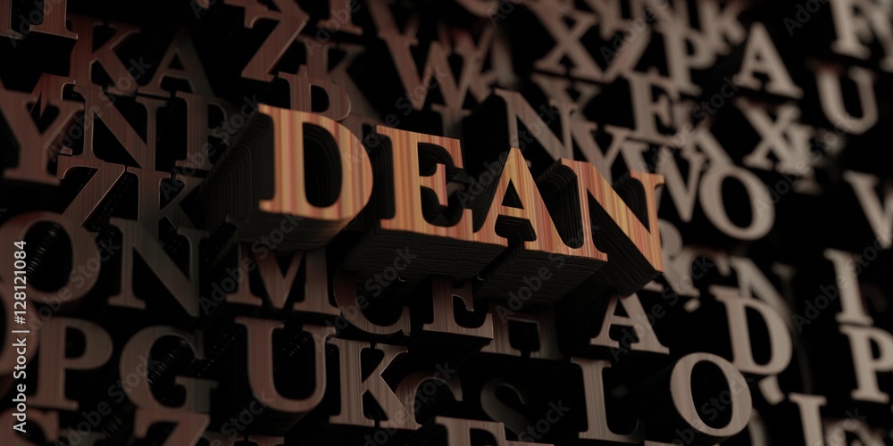 Dean - Wooden 3D rendered letters/message.  Can be used for an online banner ad or a print postcard.
