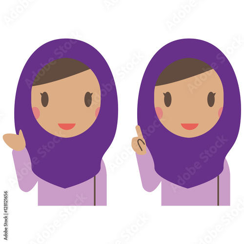 かわいい中東の女性　案内と紹介